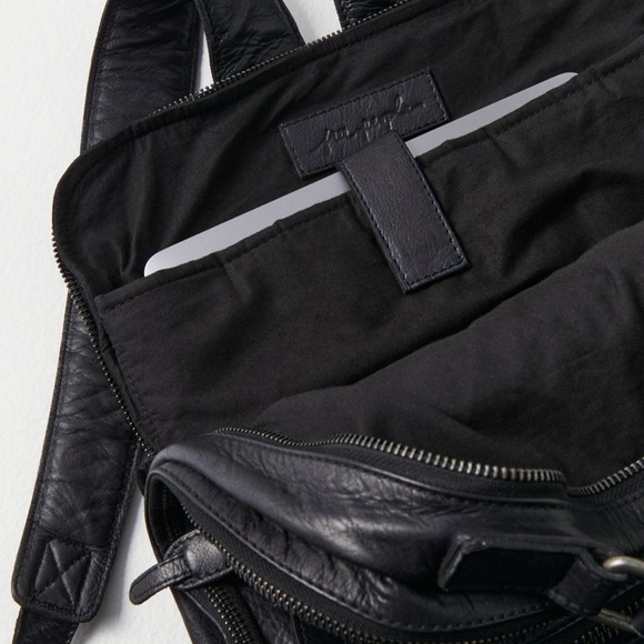 Black faux leather back pack by Eastend, for Free People, sold on freepeople.com - Picture 4 of 10